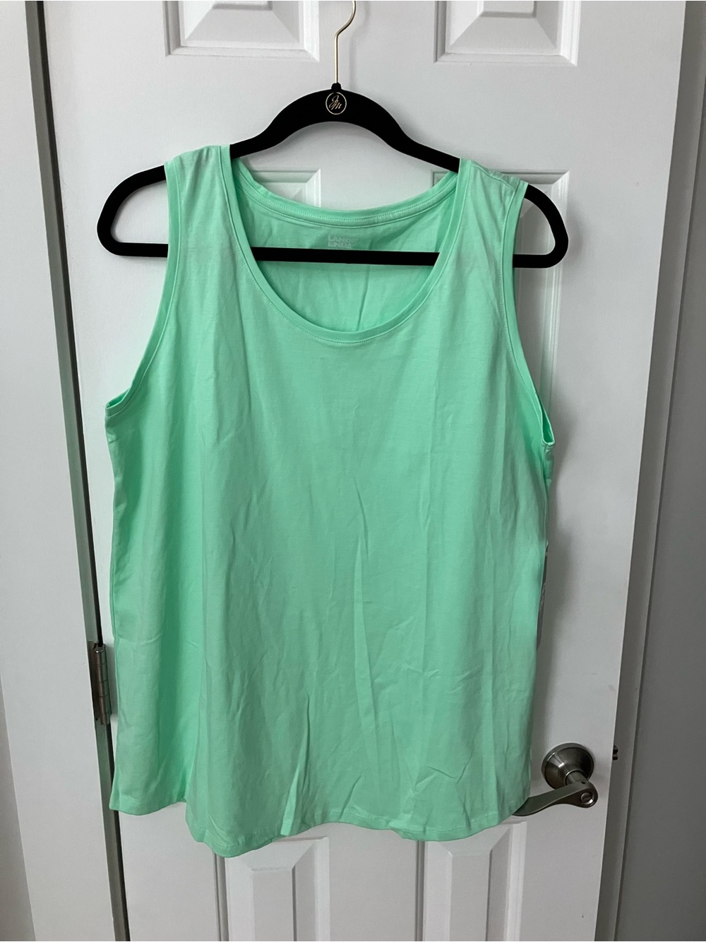 Lands' End Mint Green Cotton Tank Top